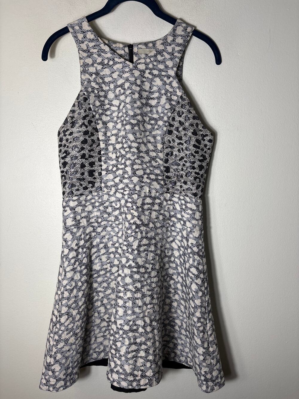 Townsen BLue and White Cheetah Print Mini Dress Sz 4